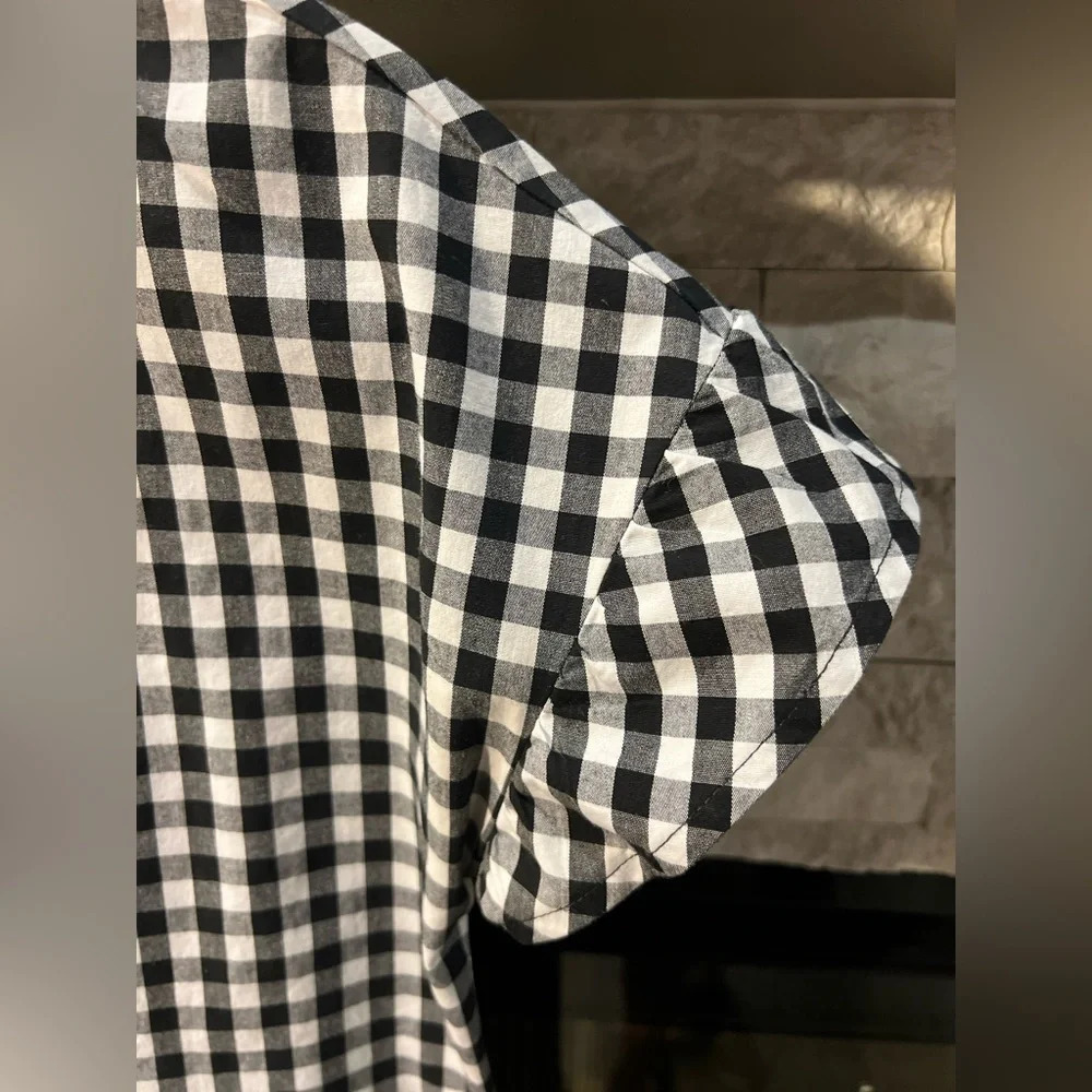 Tabitha Webb size 2 Black White Gingham Slipon dress - Picture 3 of 6